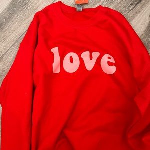 NWT Valentines pure barre hoodie sweatshirt